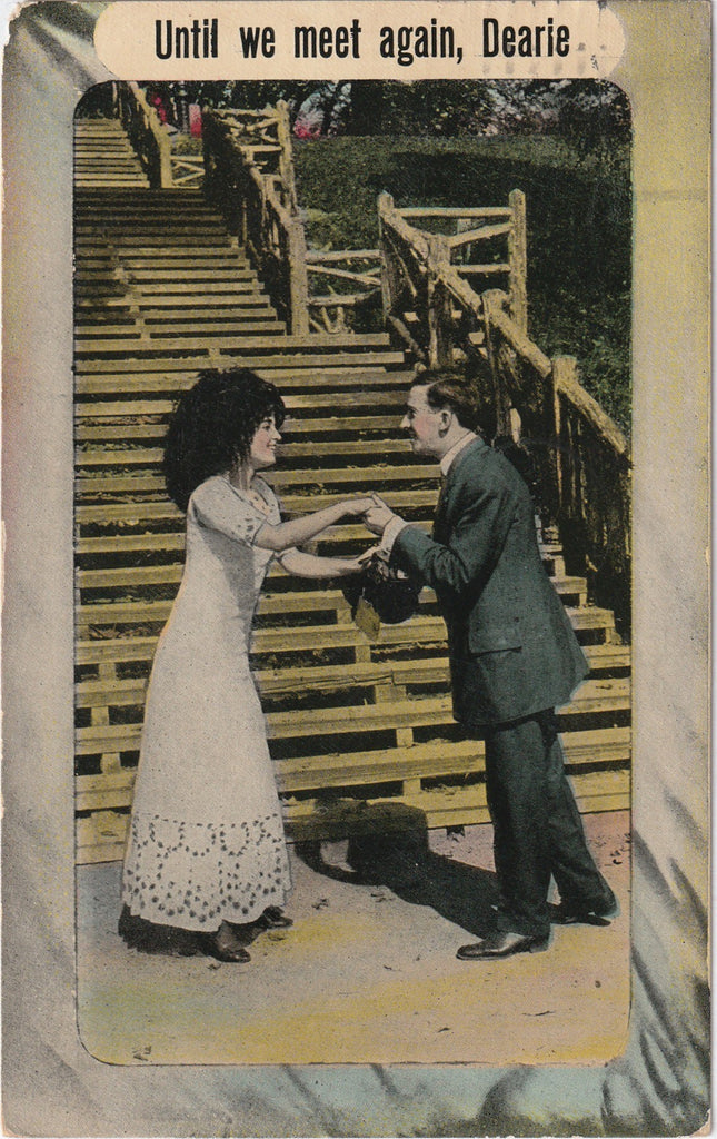 Until We Meet Again Dearie Antique Postcard