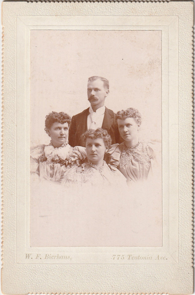 Victorian Quadruplets - W. F. Bierhaus - Milwaukee, WI - Cabinet Photo, c. 1890s