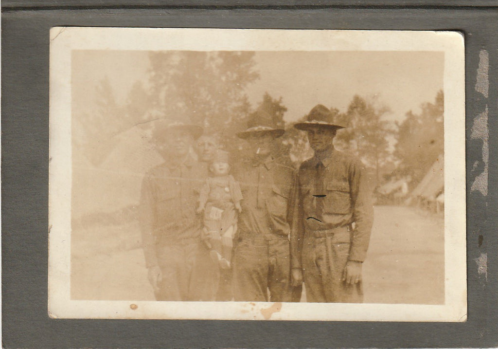 WWI Soldiers with Soldier Doll - Bill Moor - Photo, c. 1910s