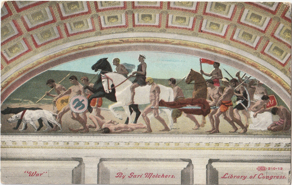 War By Gari Melchers Library of Congress Postcard