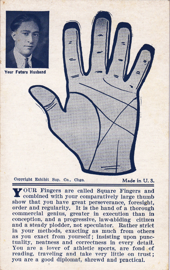 Your Future Husband Palmistry Arcade Card