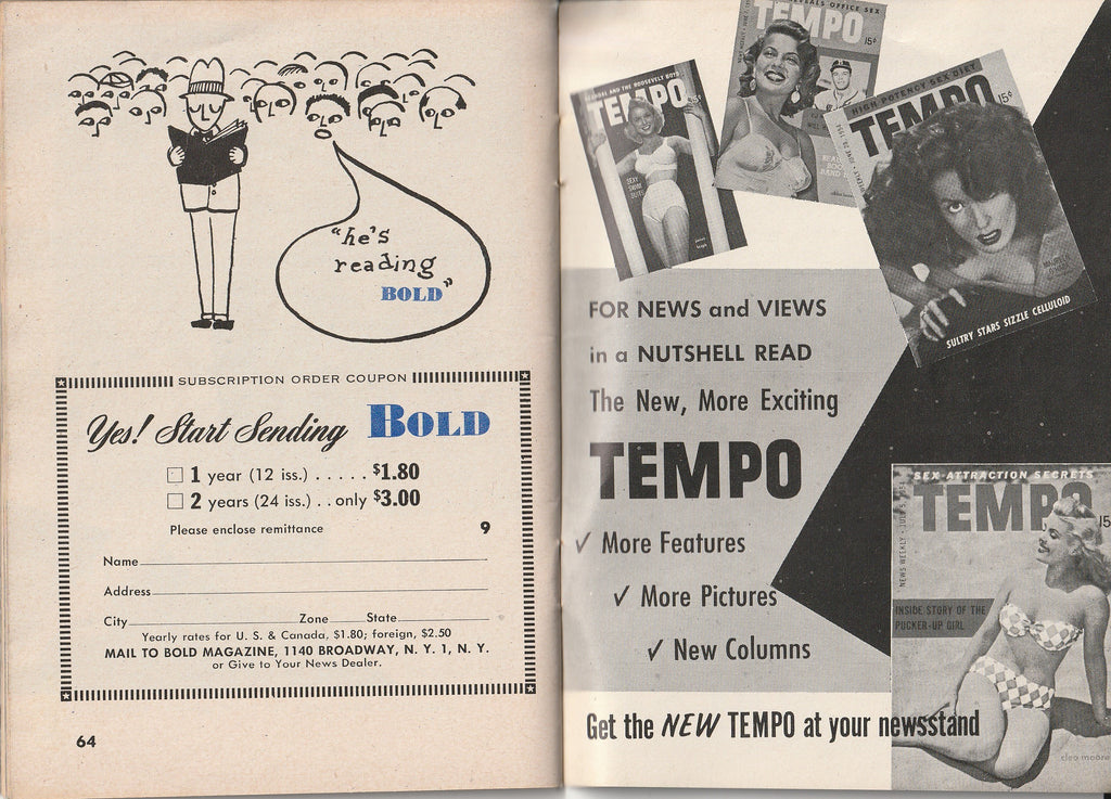 YOU Can Hit Uranium - Hot Rod Millionaire Briggs Cunningham - BOLD Magazine - September, 1954 - Temp Advertisement