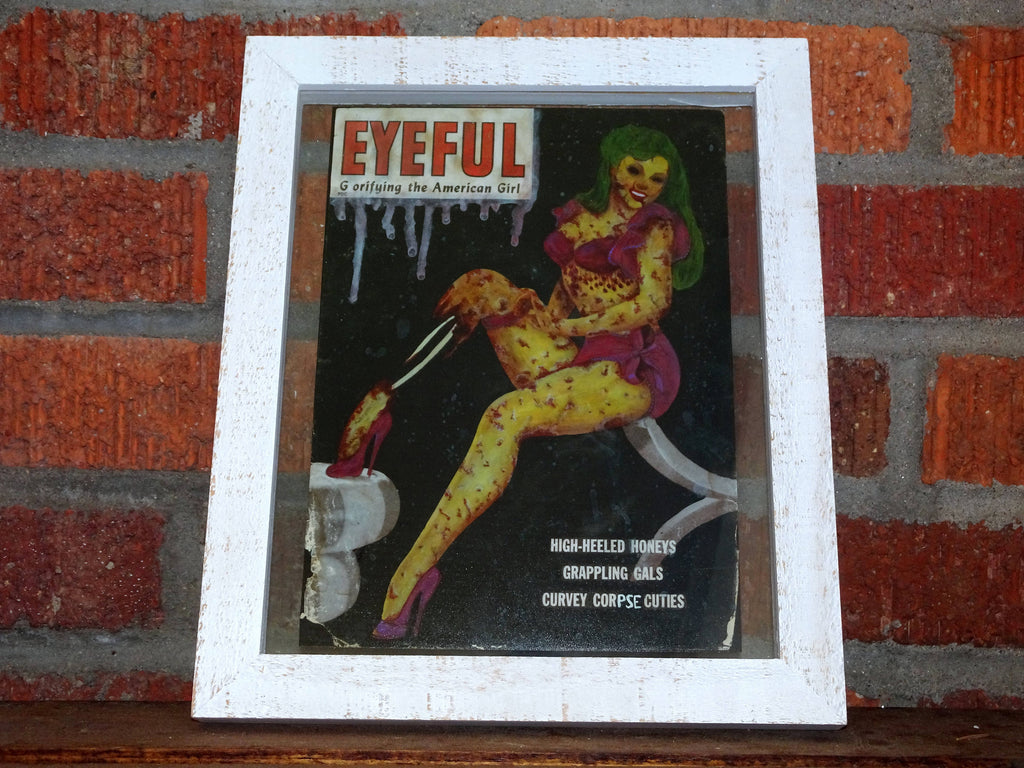 Zombie Pin Up Art - Altered Vintage Eyeful Magazine Cover Giclee Print