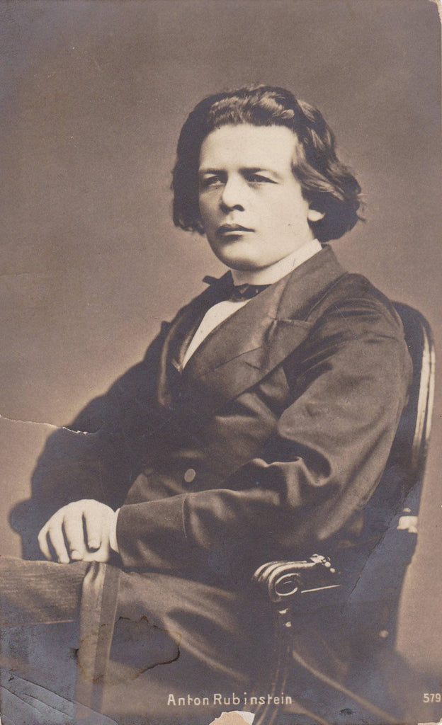 Anton Rubinstein- 1900s Antique Photograph- Russian Composer- Classical Music History- Portrait RPPC- Real Photo Postcard- Paper Ephemera