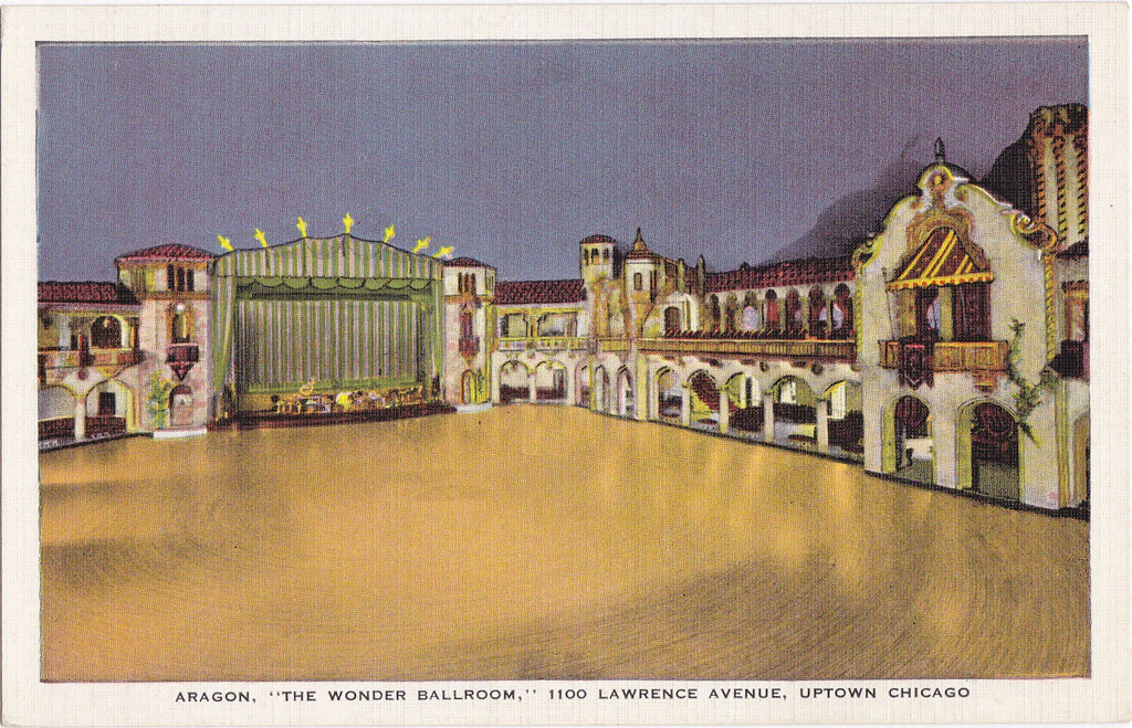 Aragon Ballroom- 1930s Vintage Postcard- Lawrence Avenue- Uptown Chicago, Illinois- Interior View- E C Kropp- Unused