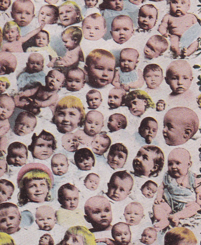 Utah's Best Crop- 1910s Antique Postcard- Babies Everywhere- Edwardian Montage- Baby Collage- Unusual- Unused