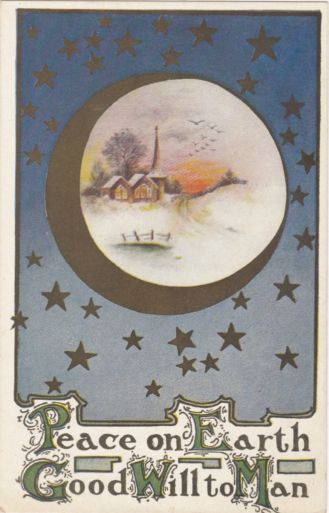 Peace On Earth (Gold) - Postcard, c. 1900s