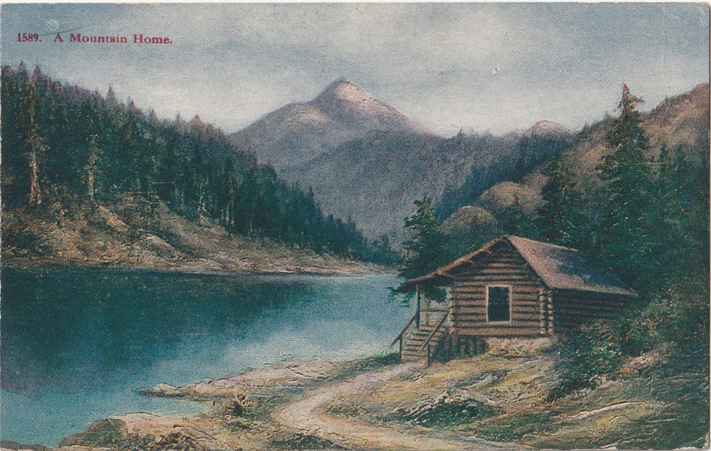 A Rocky Mountain Home - Colorado Postcard, c. 1900s