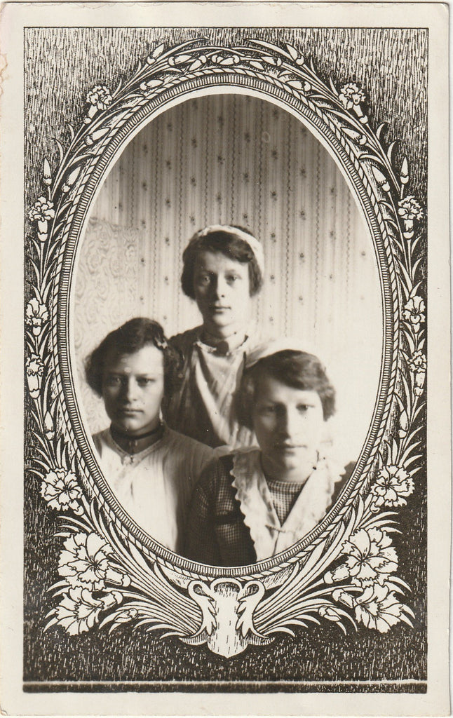 Arin, Jenie, Maud - Edwardian Memorial - RPPC, c. 1900s