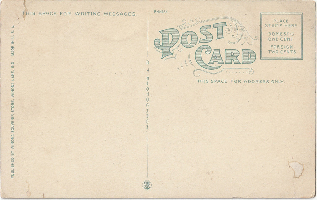 Auditorium Entrance - Winona Lake, Indiana - Postcard, c. 1900s