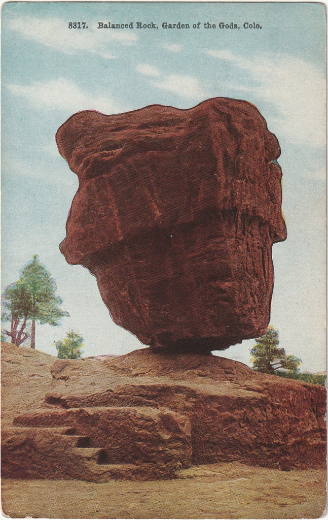 Balanced Rock - Garden of the Gods, Colo. - Postcard, c. 1900s