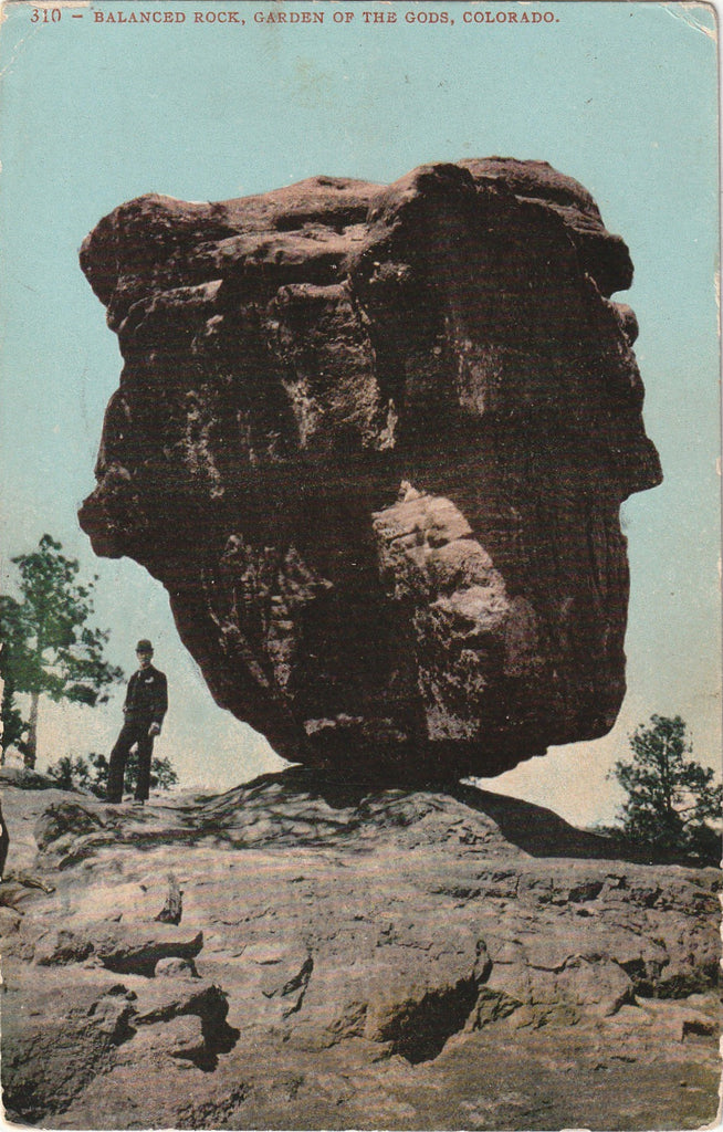 Balanced Rock - Garden of the Gods, Colorado - Postcard, c. 1900s