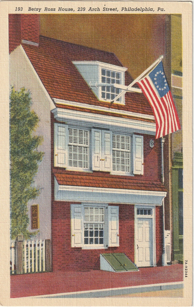 Betsy Ross House - 239 Arch Street - Philadelphia, Pennsylvania - Postcard, c. 1940s