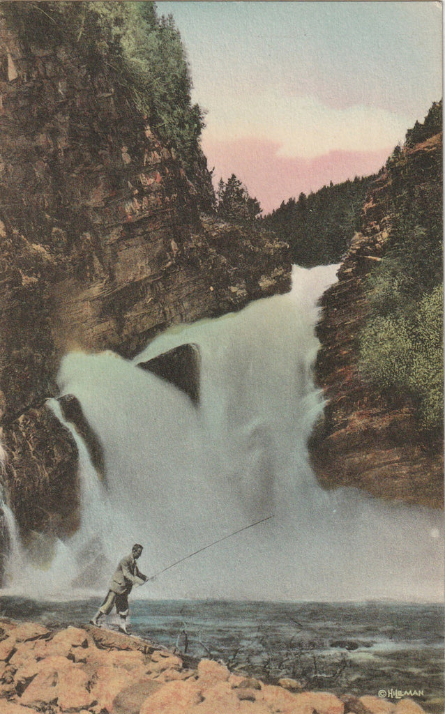 Cameron Falls near Prince of Wales Hotel - Waterton Lakes National Park, Canada - Postcard, c. 1910s