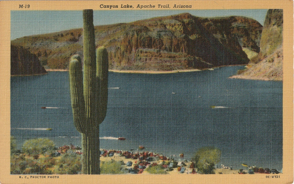 Apache Trail, Arizona - Four Peaks - Fish Creek Canyon - Canyon Lake - SET of 3 - Postcard, c. 1950s