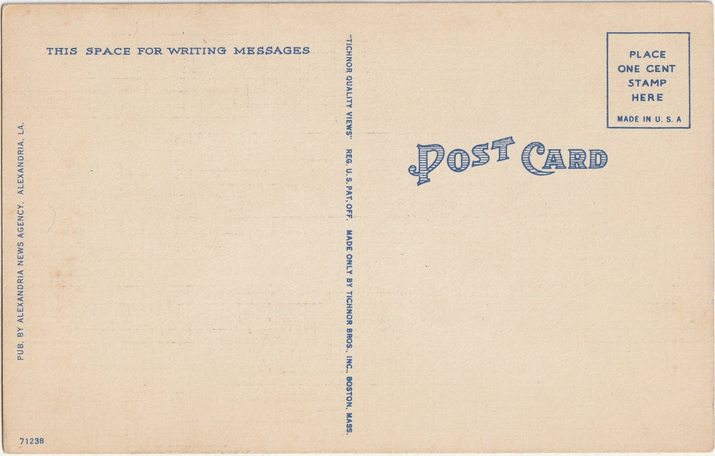 City Hall - Alexandria, Louisiana - Postcard, c. 1930s