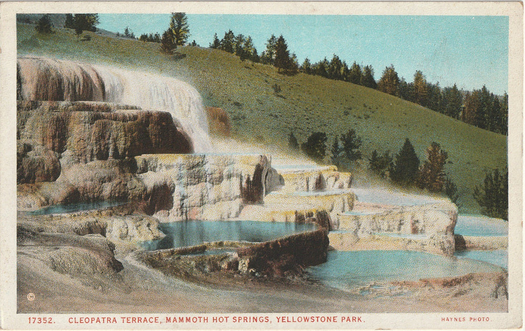 Cleopatra Terrace - Mammoth Hot Springs - Yellowstone National Park, WY - Postcard, c. 1920s