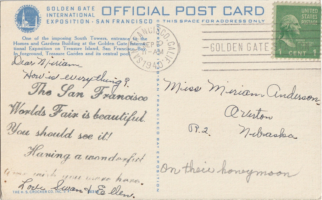 Court of the Moon - Golden Gate International Exposition - San Francisco, CA - Postcard, c. 1940