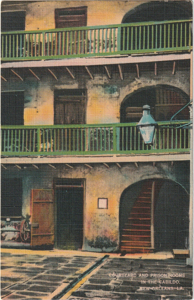 Courtyard and Prison Rooms, Cabildo - New Orleans, LA - Postcard, c. 1950s