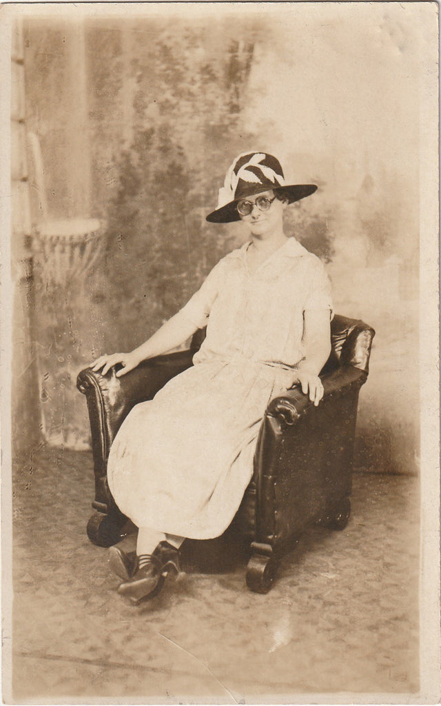 Edith Hansen - Fancy Hat - RPPC, c 1920s