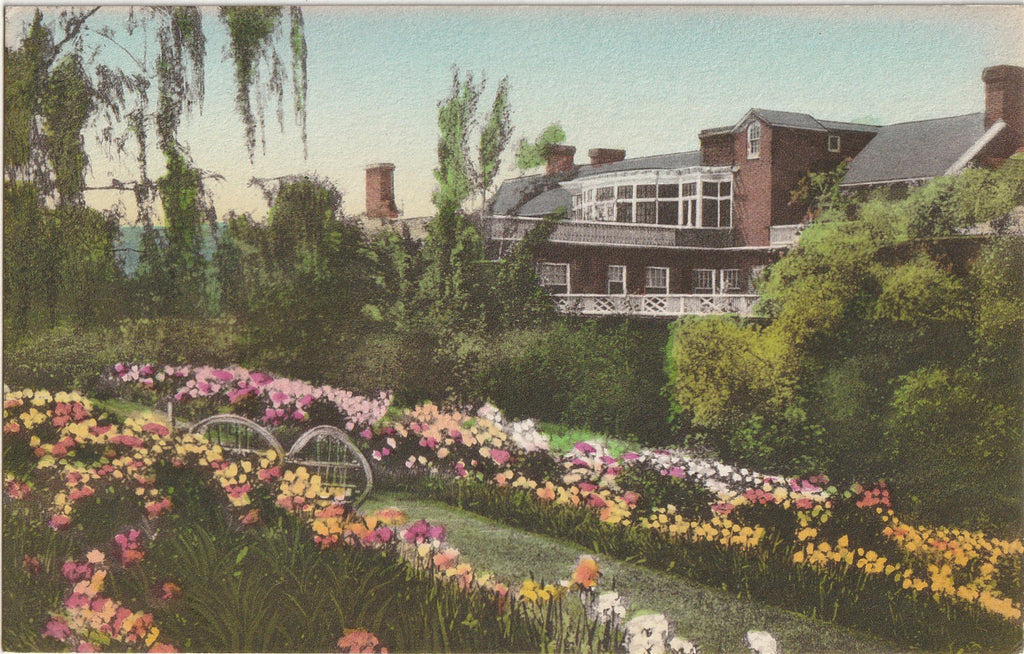 Gardens at The Mimslyn Hotel - Shenandoah National Park - Luray, Virginia - Postcard, c. 1920s