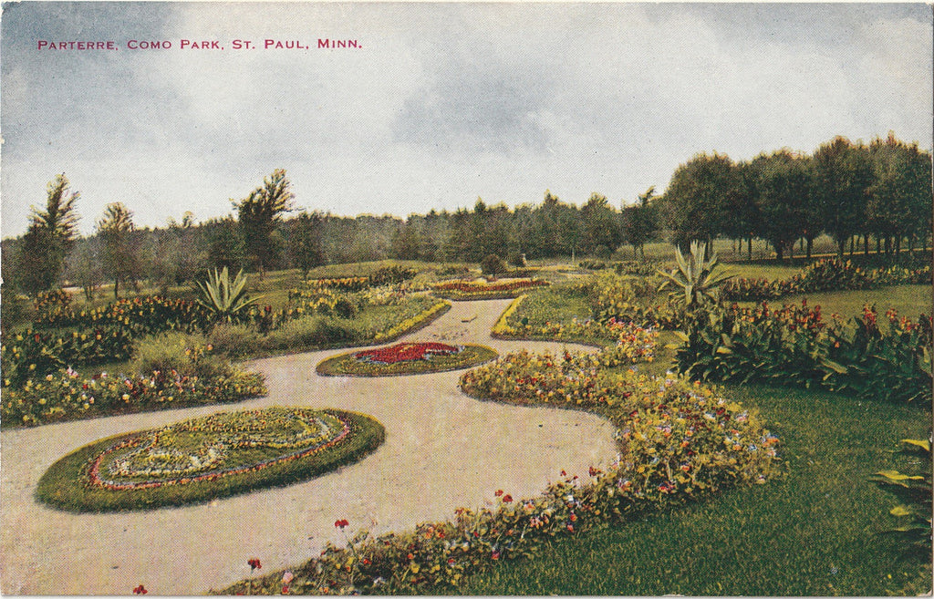 Gates Ajar and Parterre - Como Park - St. Paul, MN - SET of 2 - Postcards, c. 1900s