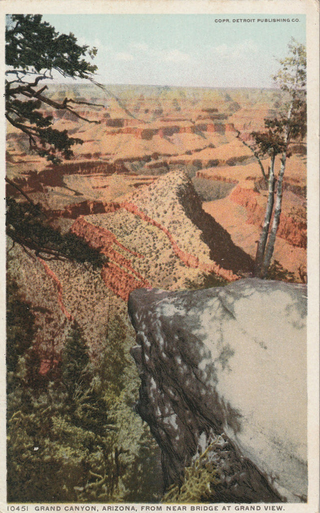 Grand Canyon, Arizona - Near Bridge at Grand View - Postcard, c. 1900s