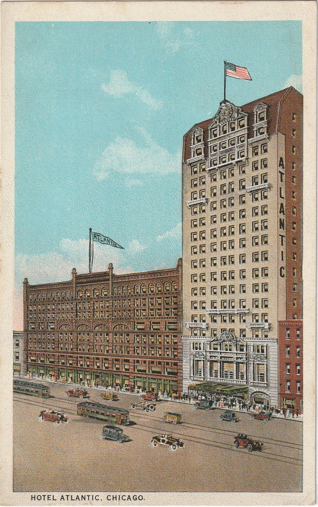 Hotel Atlantic - Chicago, IL - Postcard, c. 1920s