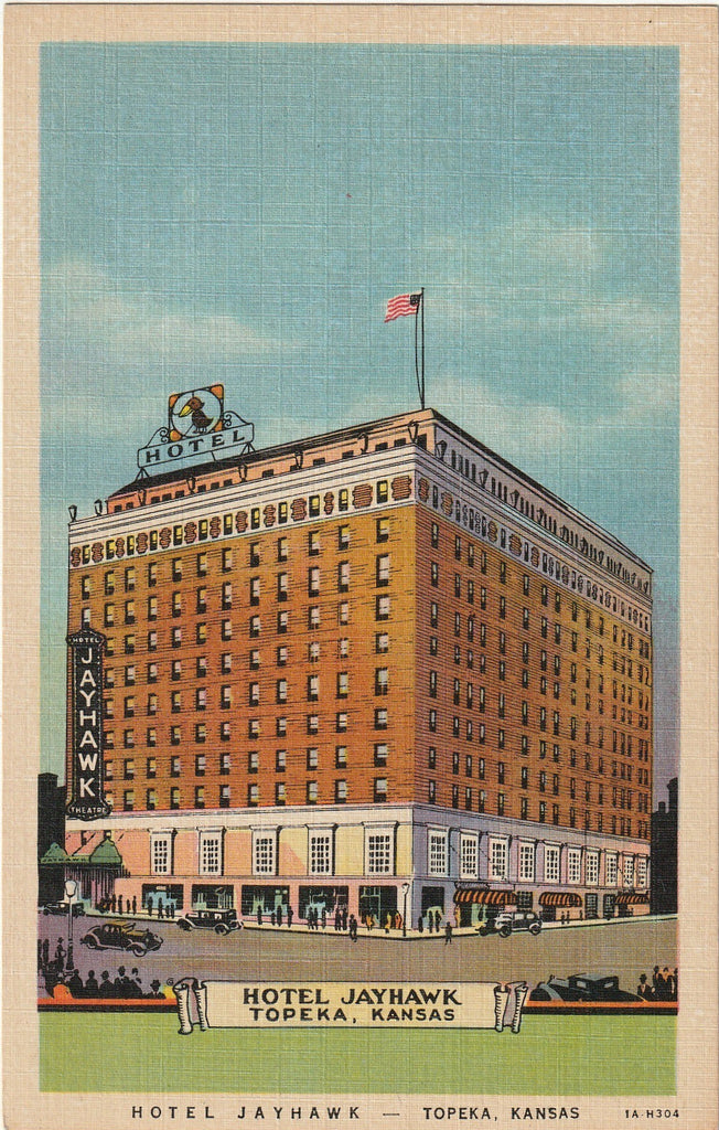 Hotel Jayhawk - Topeka, Kansas - Postcard, c. 1930s