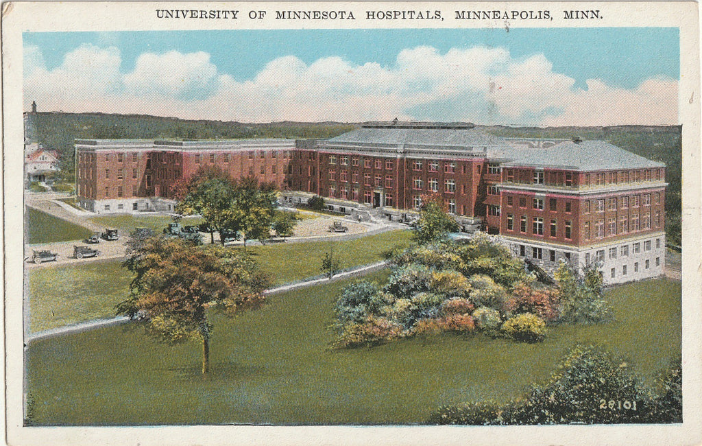 University of Minnesota Hospitals - Minneapolis, MN - Postcard, c. 1920s