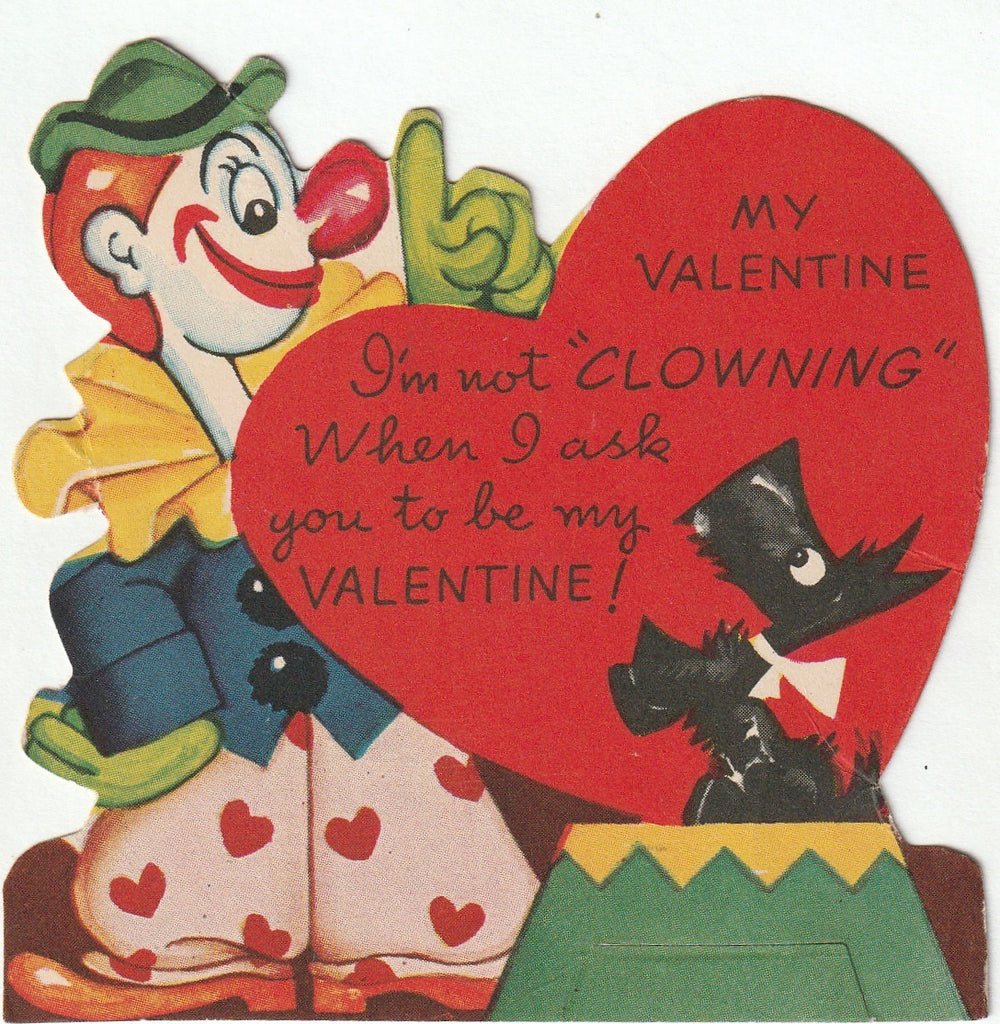 I'm NOT Clowning - A-Meri-Card - Valentine Card, c. 1950s