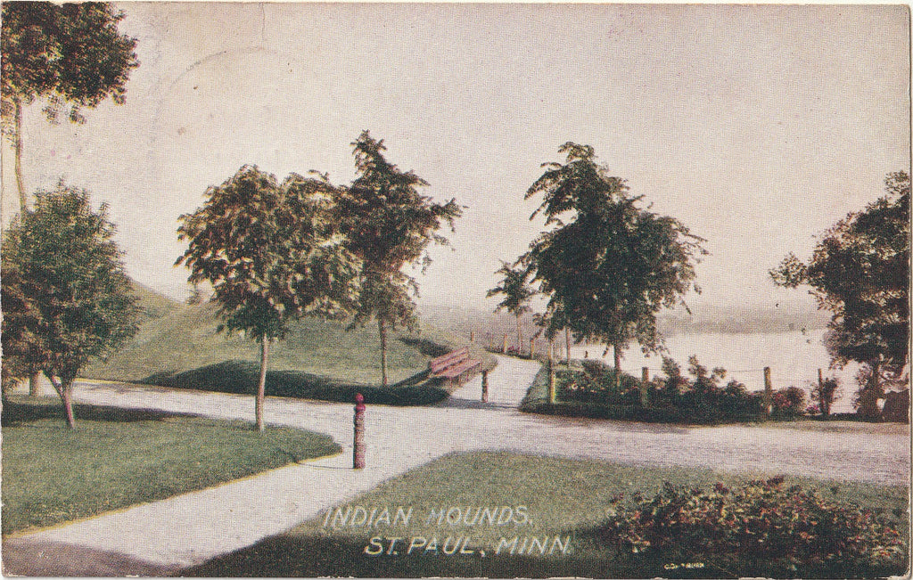 Indian Mounds - St. Paul, MN - Postcard, c. 1900s
