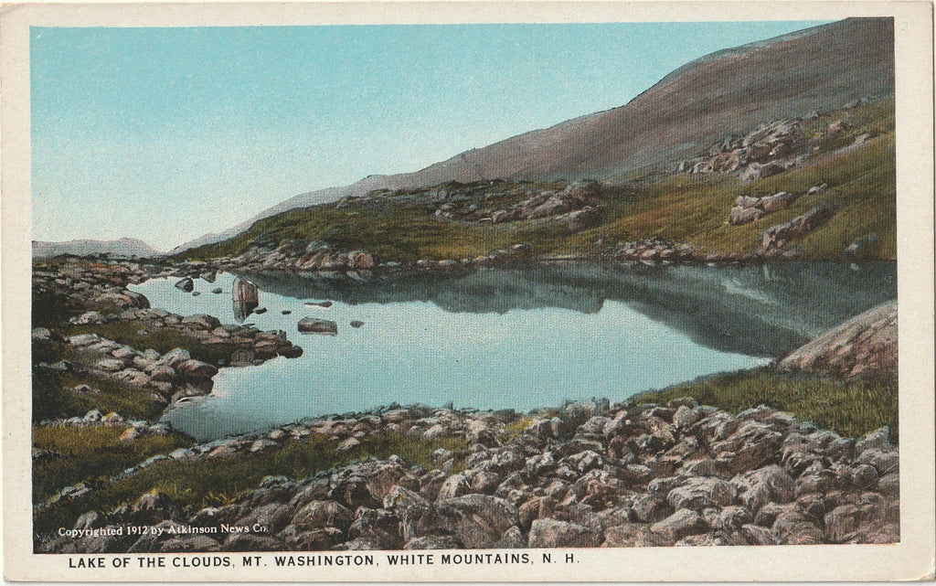 Lake of the Clouds, Mt. Washington - White Mountains, NH - Postcard, c. 1912