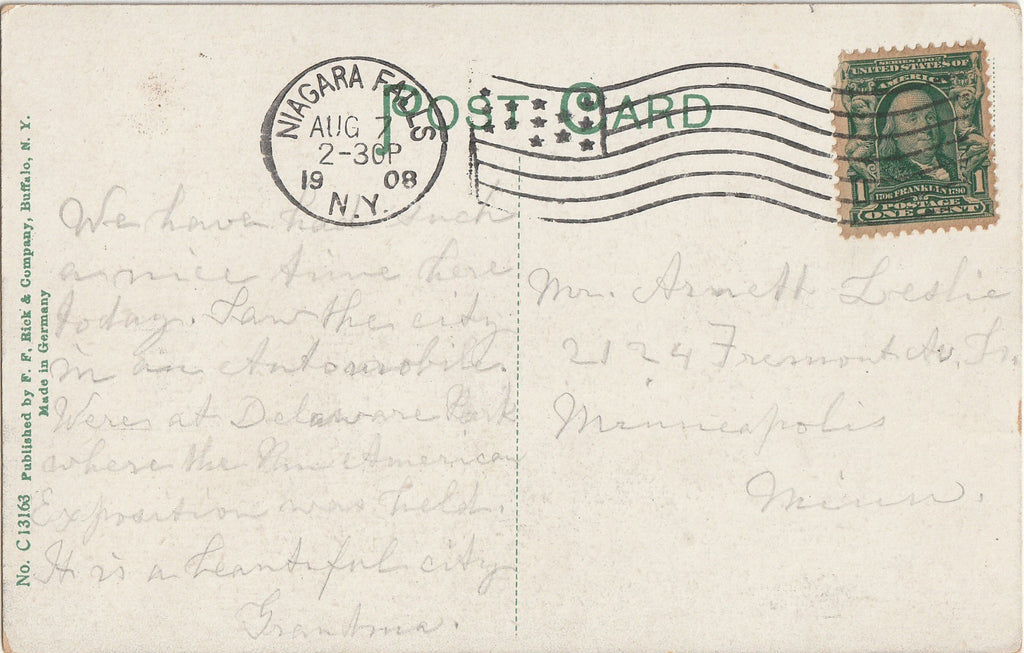 McKinley Monument - Buffalo, New York - Postcard, c. 1900s