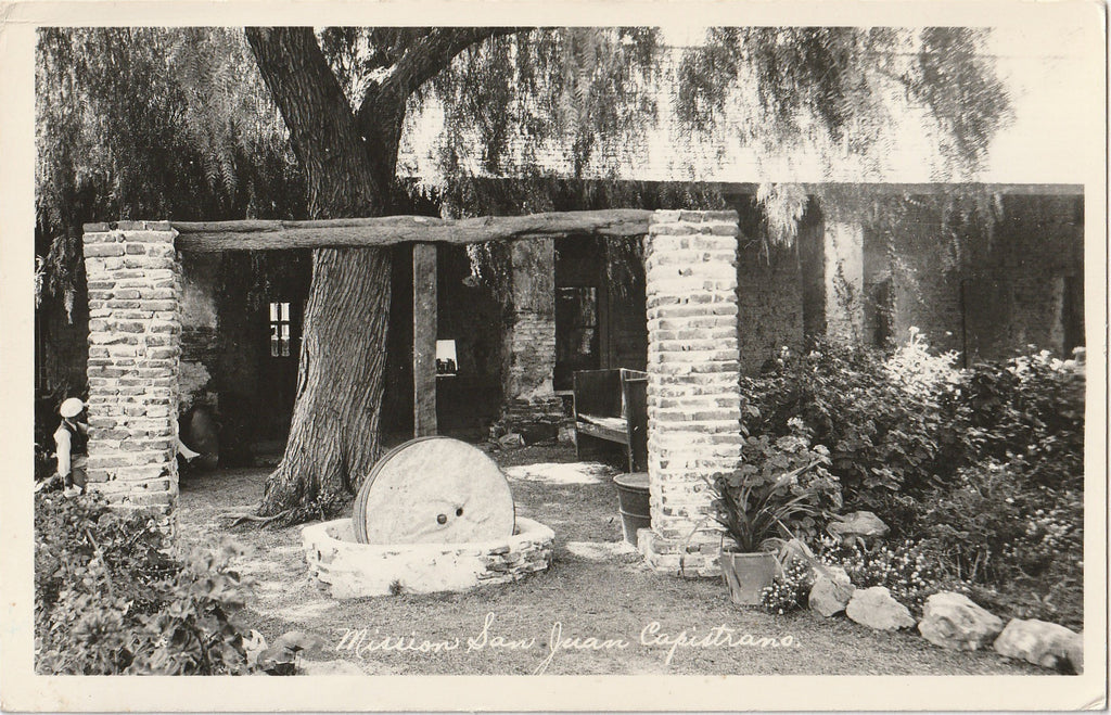 Mission San Juan Capistrano - Orange County, CA - RPPC, c. 1950s