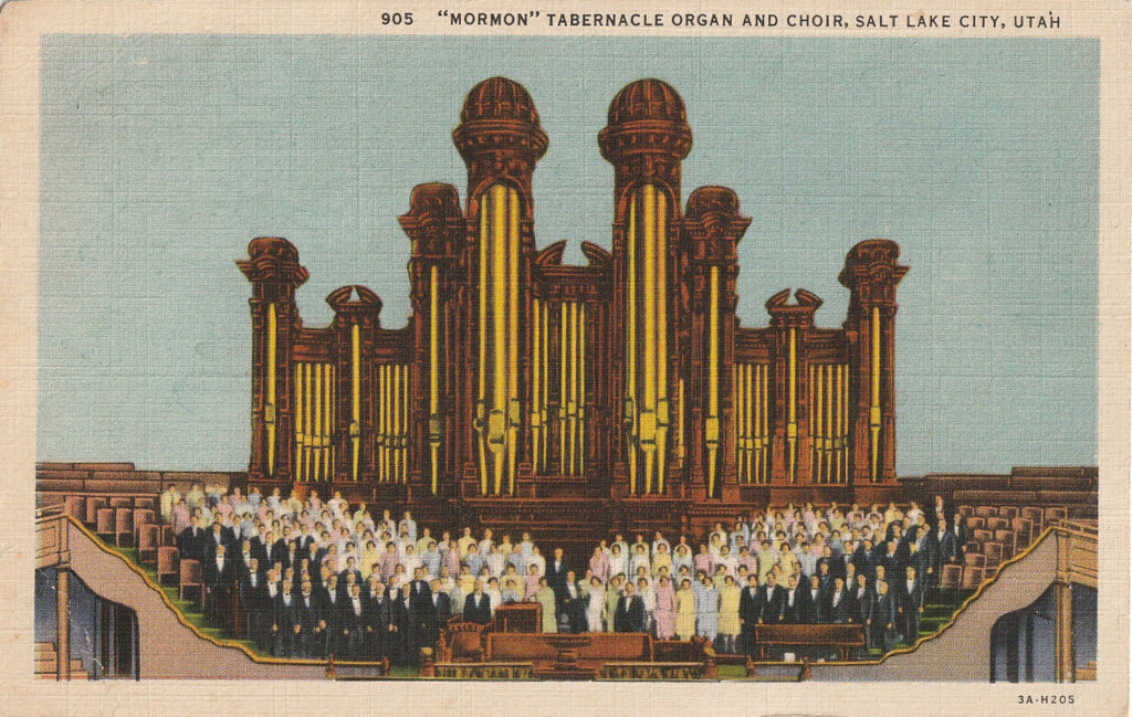 Mormon Tabernacle Organ and Choir - Salt Lake City, UT - Postcard, c. 1940s