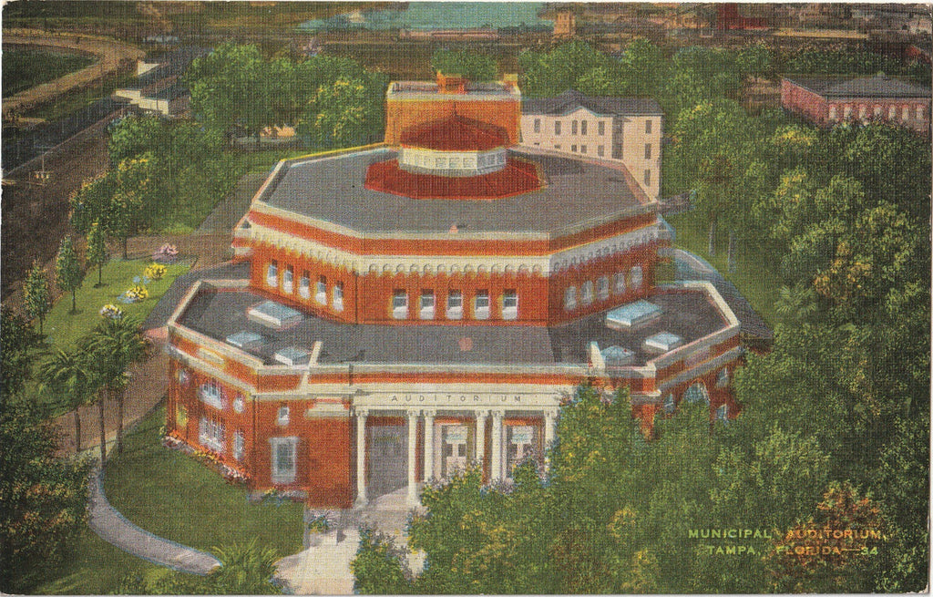 Municipal Auditorium - Tampa, Florida - Postcard, c. 1930s