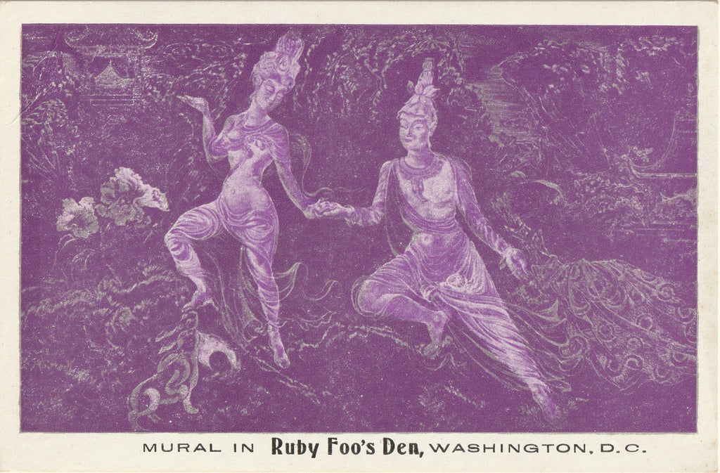 Mural in Ruby Foo's Den - Washington, D.C. - Postcard, c. 1950s