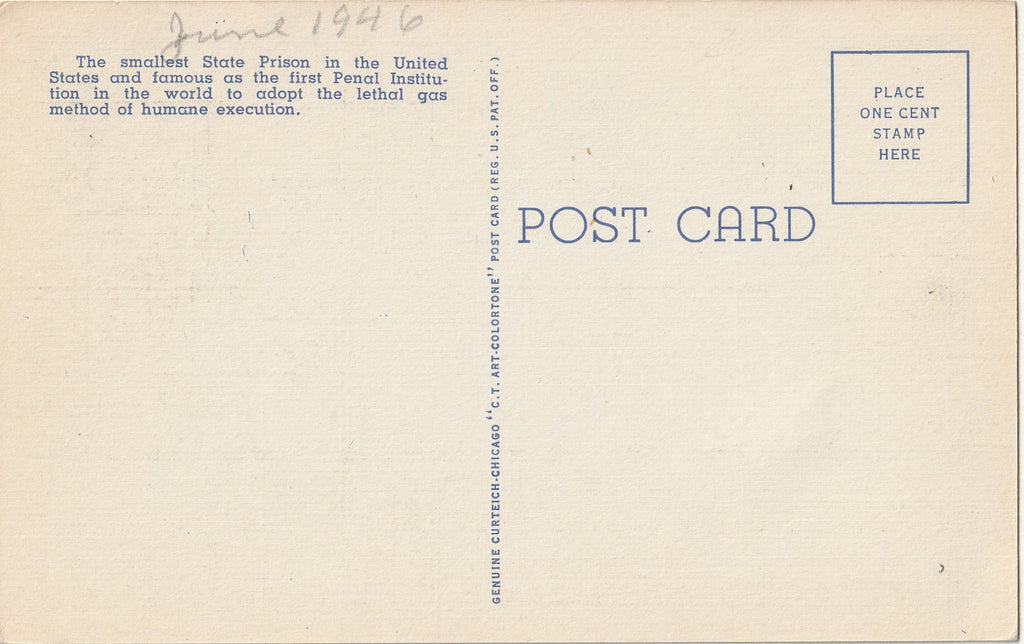 Nevada State Prison - Carson City, Nevada - Postcard, c. 1940s