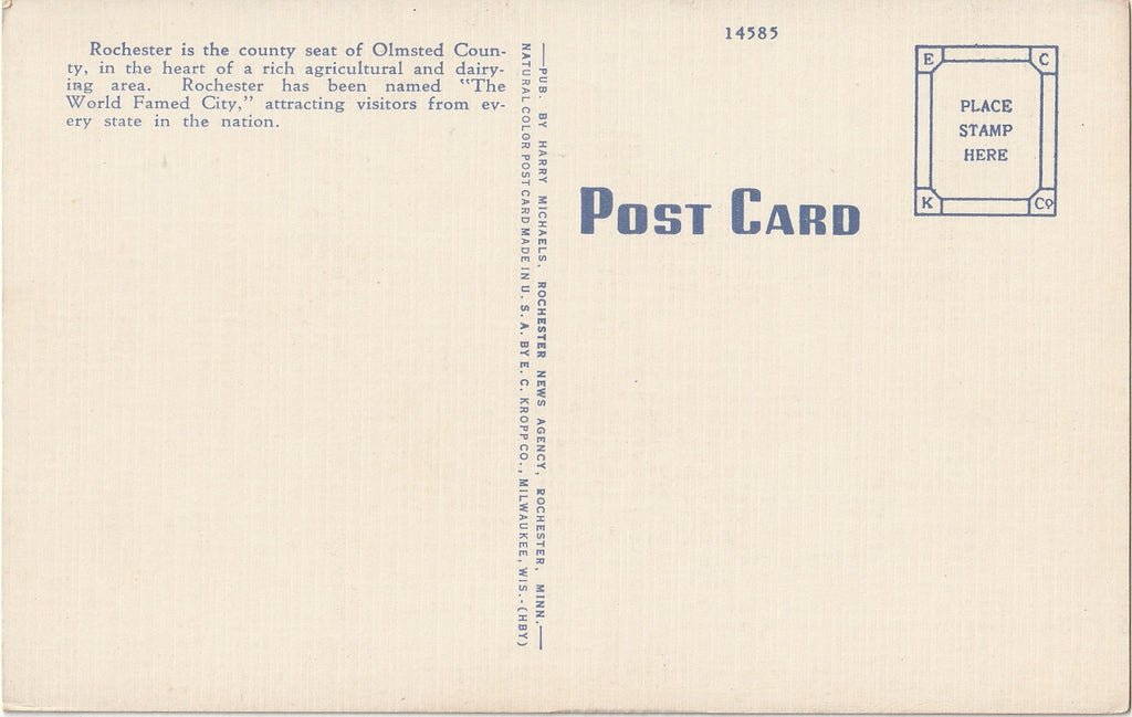 New Future Kahler Hospital - Rochester, MN - Postcard, c. 1930s