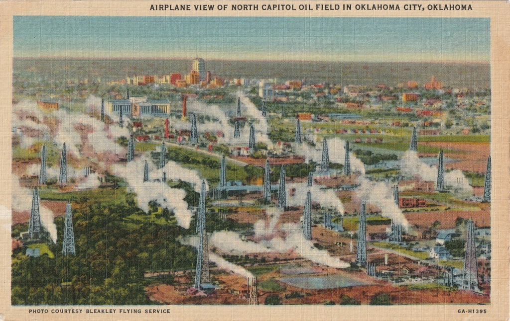 North Capitol Oil Field - Oklahoma City, OK - Postcard, c. 1940s