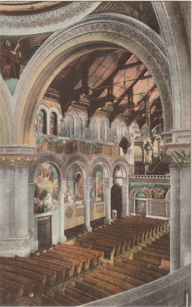 One of Center Arches - Stanford University Memorial Church, California - Postcard, c. 1930s