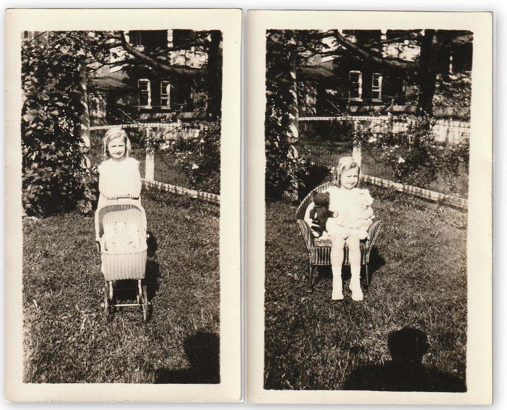 Pictures with Dolly - SET of 2 - Snapshots, c. 1930s
