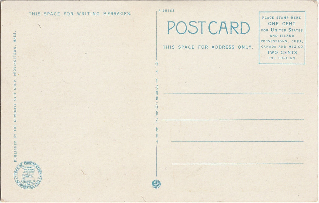 Pilgrim Memorial - Provincetown, MA - Postcard, c. 1920s