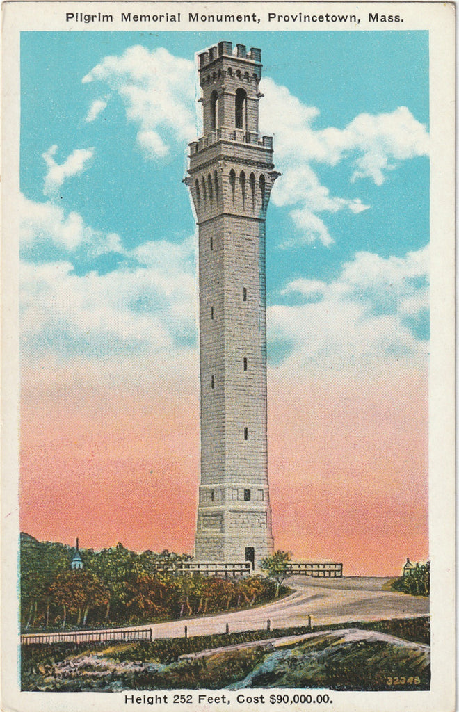 Pilgrim Memorial Monument - Provincetown, MA - Postcard, c. 1920s