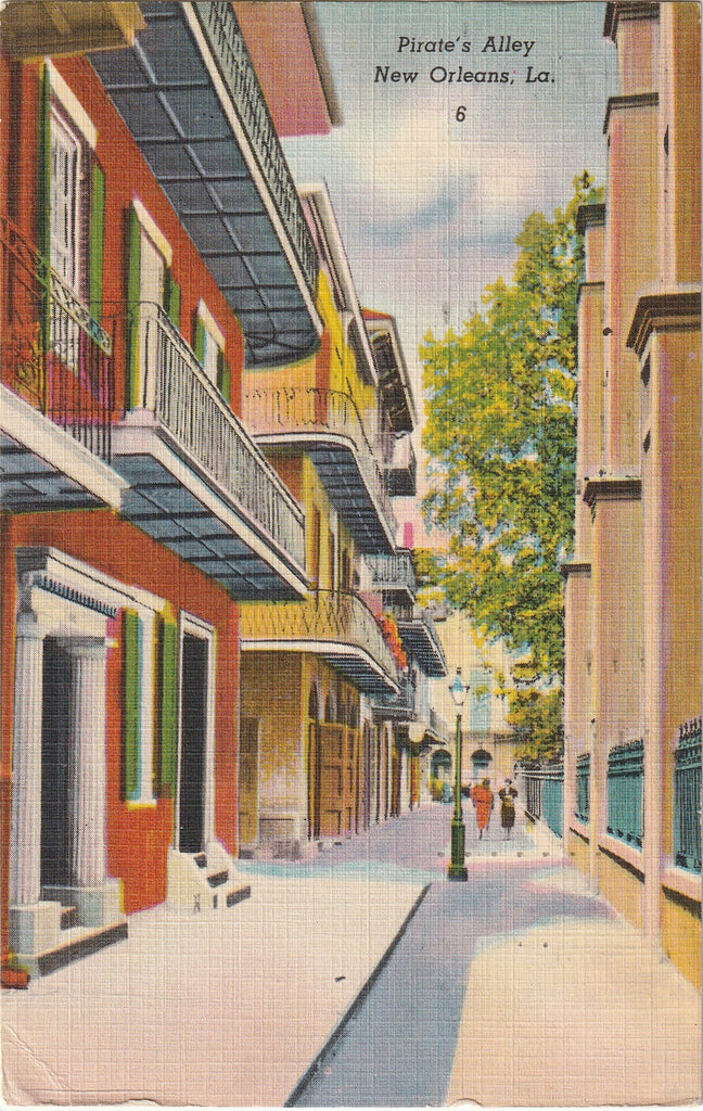 Pirate's Alley - New Orleans, LA - Postcard, c. 1950s