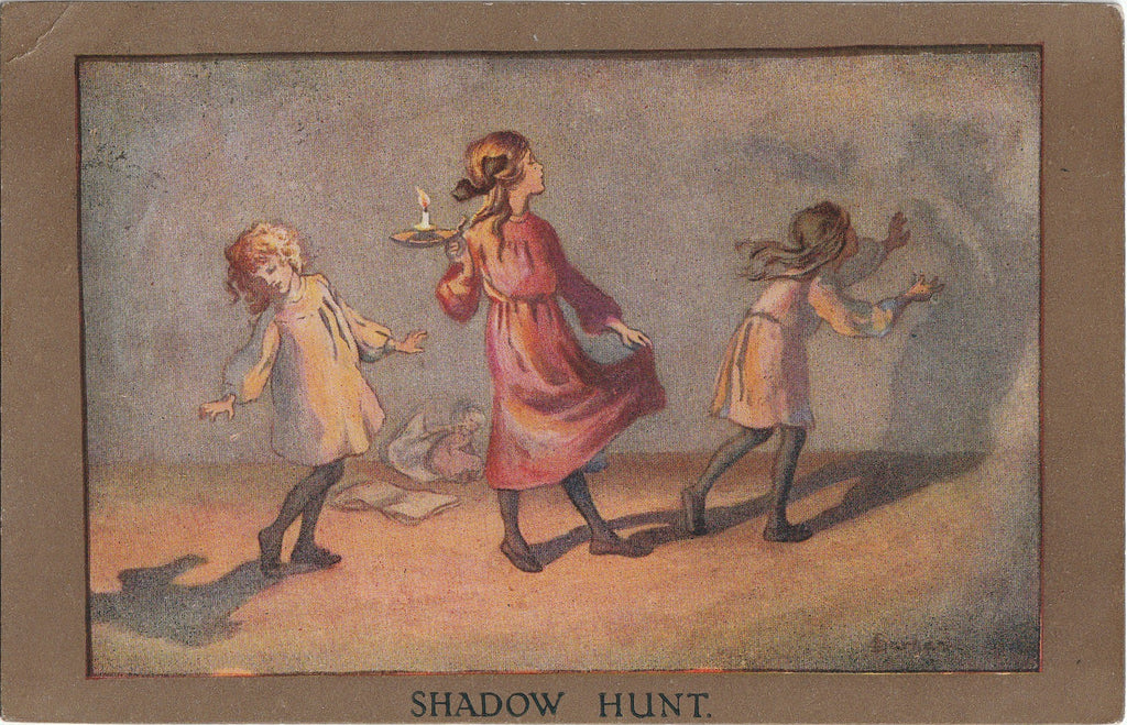 Shadow Hunt - Edwardian Girls Slumber Party - Postcard, c. 1900s