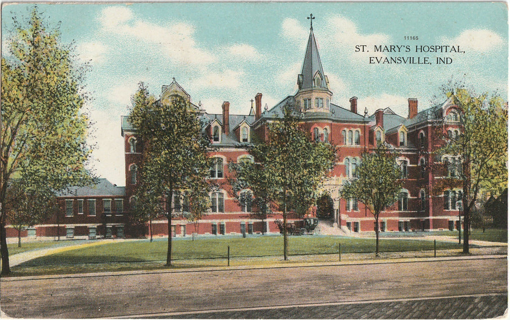 St. Mary's Hospital - Evansville, IN - Postcard, c. 1900s