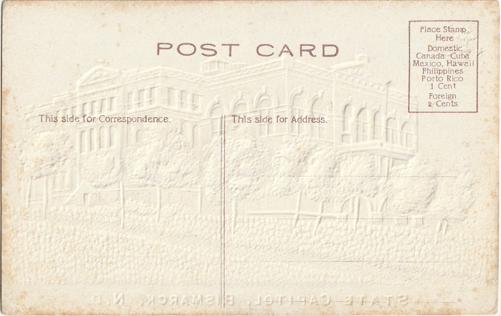 State Capitol of North Dakota - Bismarck, ND - Postcard, c. 1900s