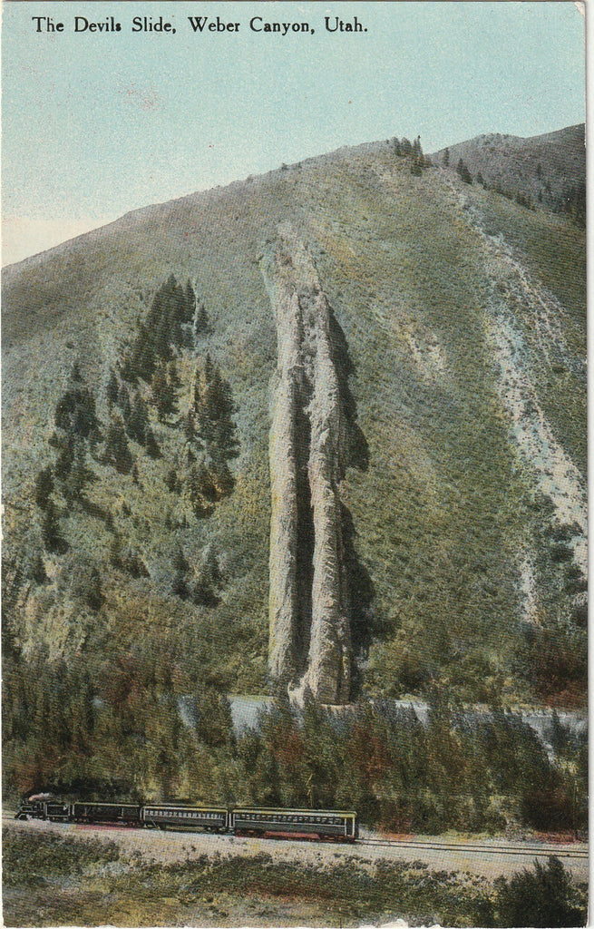 The Devil's Slide - Weber Canyon, Utah - Postcard, c. 1910s